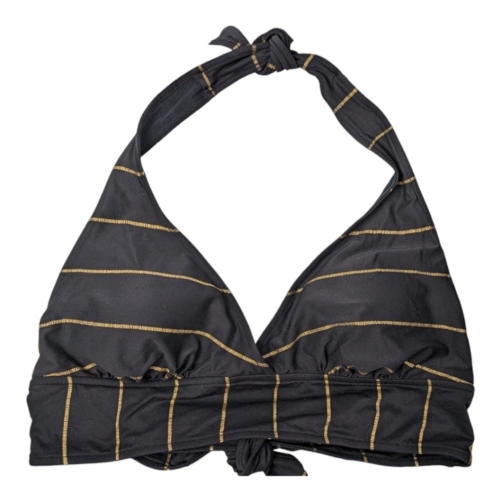 Captiva Stripe Halter Bikini Top Sz XL